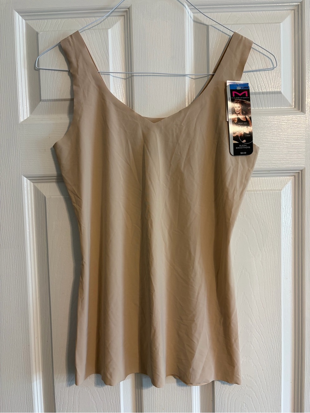 Maidenform Sleek Smoothers 2-Way Shaping Tank Top NWT Nude Reversible XL DM2584